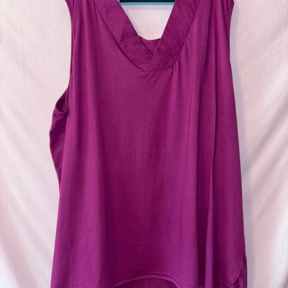 Roaman's Pink Sleeveless Top with Scoop Neck - Picture 5 of 10